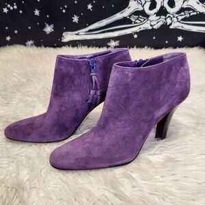 Brooks Brothers Plum Suede Ankle Boots